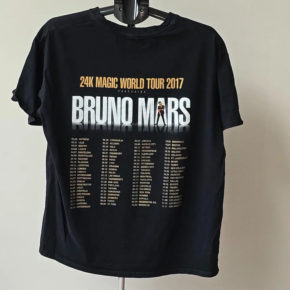 Bruno Mars Black Graphic Tee - Short Sleeve - Picture 2 of 4